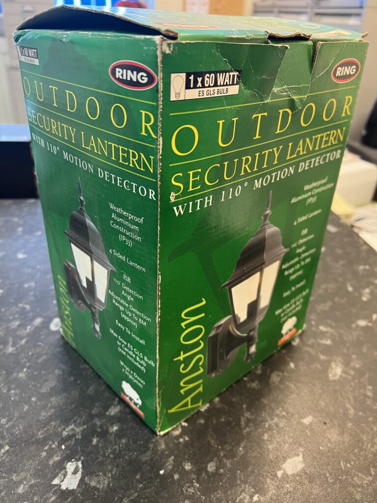 Ring anston outdoor security lantern still in box