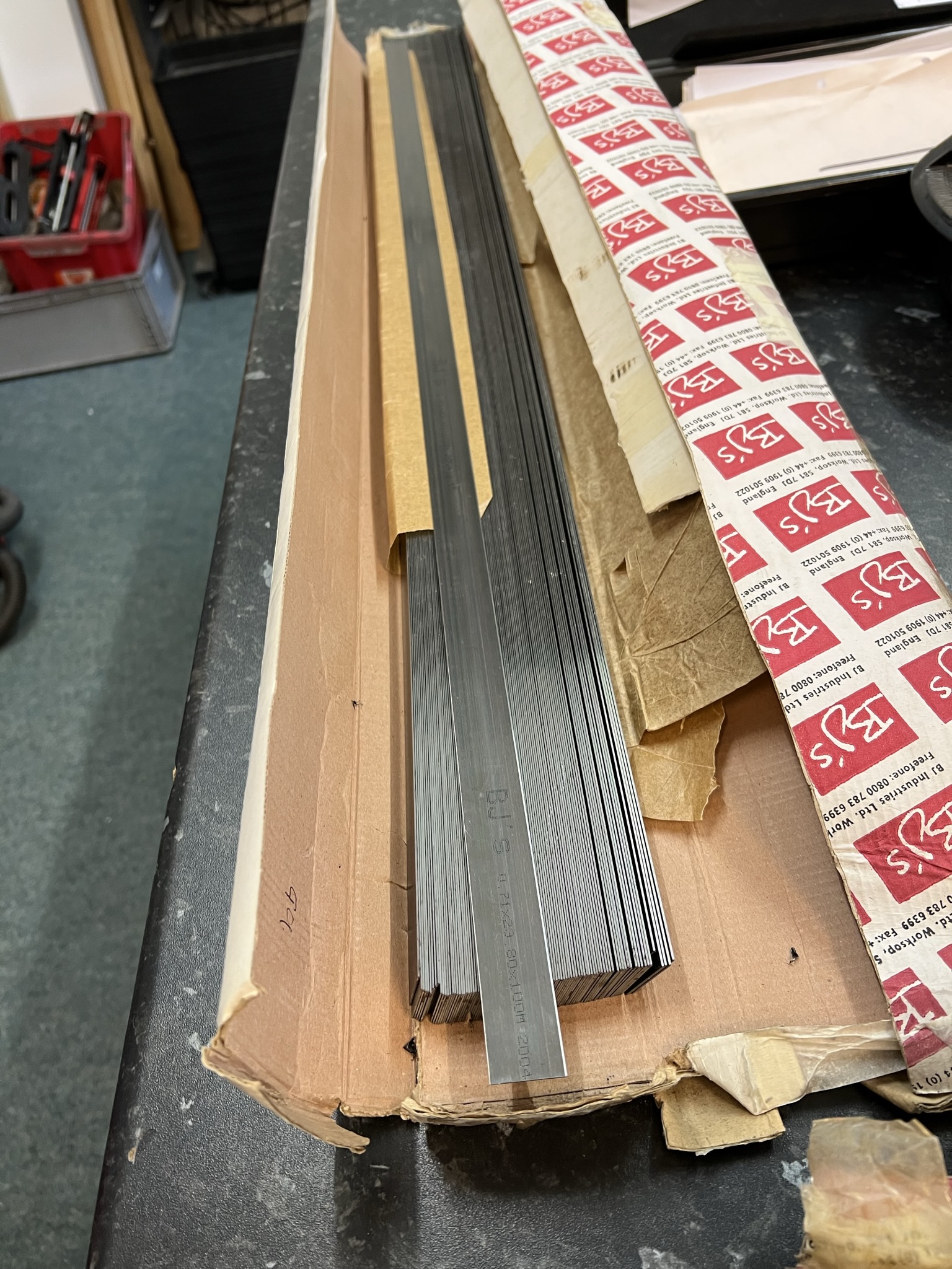 Die cutting blades, cutting rule edge, cardboard die blades job lot sale