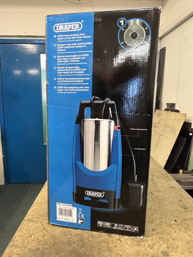 Draper dirty water pump model 98914 new still in box